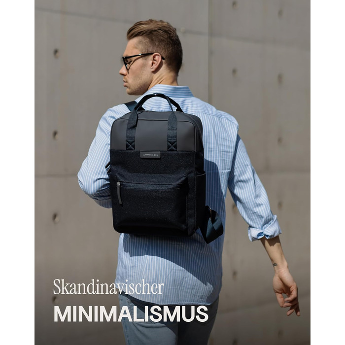 Kapten & Son Bergen Rucksack | Rucksack for Women & Men | Daypack | Carry-on Backpack, Daypack | Water-resistant (Medium 11 L, Midnight Blue)