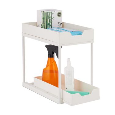 Relaxdays Under Sink Shelf with 2 Tiers