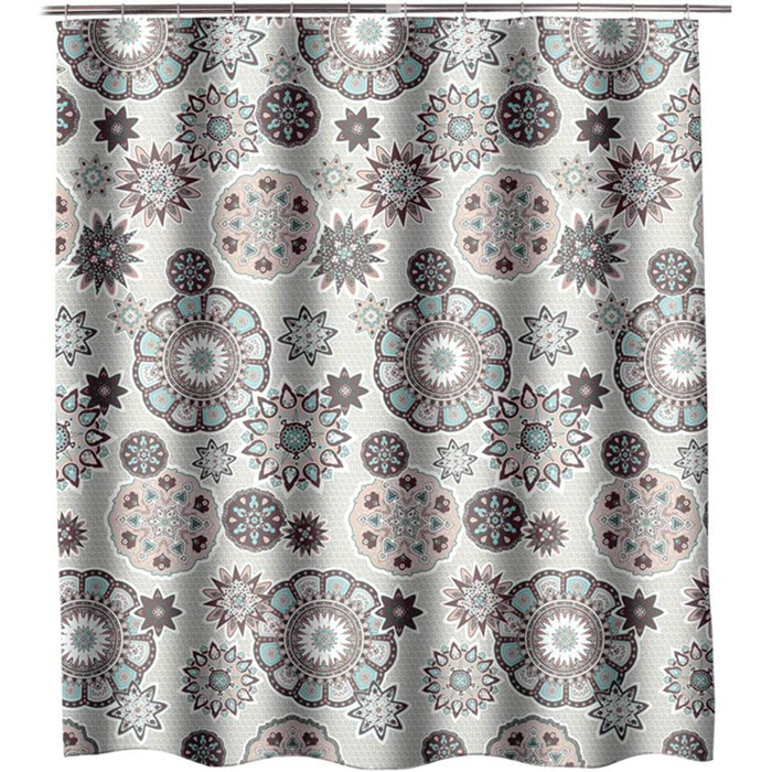YISHU Shower Curtain 180x200 cm Mandala