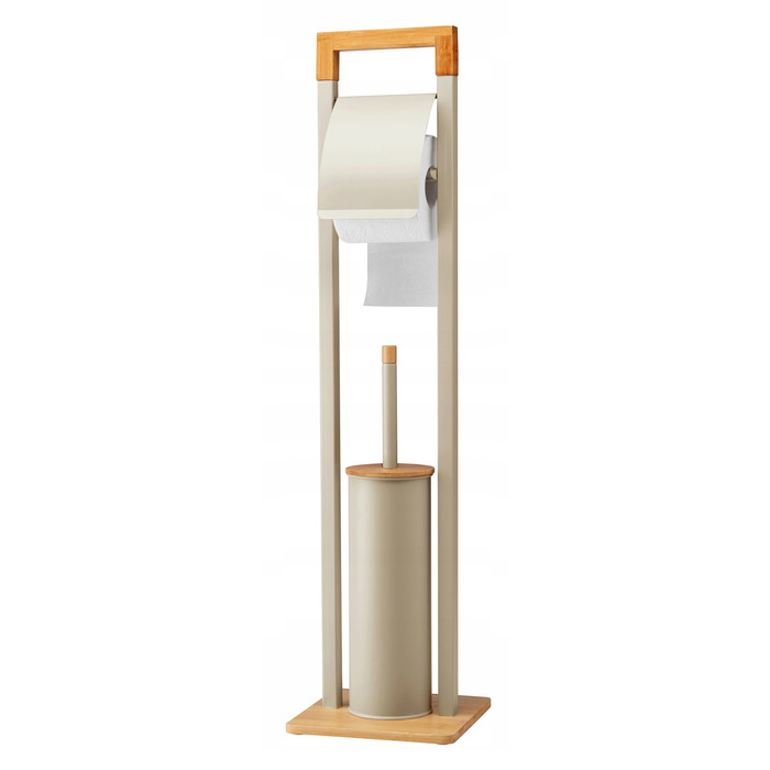Набір для вбиральні DASTIN: тримач для йоржка та паперу, бежевий матовий