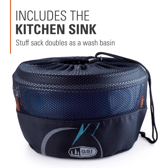 Набір кухонного посуду GSI Outdoors Bugaboo Base Camper для кемпінгу, Seit 1985, універсальний розмір (L)