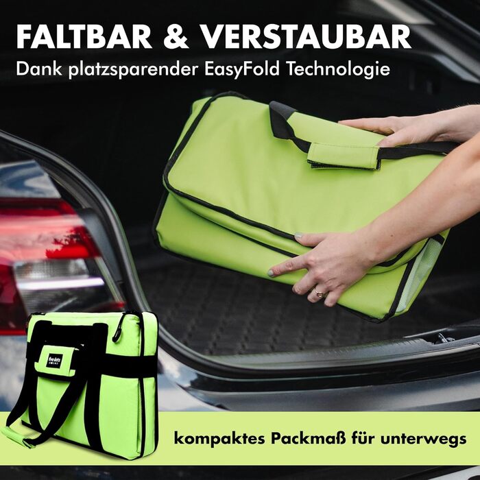 Large Cooler Bag 30L +12h Cooling - Ideal for Shopping, Car & Work - Insulated Bag, Thermos Bag, Lunch Bag & Picnic Bag - Large Cooler Bag - Lunch Bag for Men - Lunch Bag (Green - 30L)