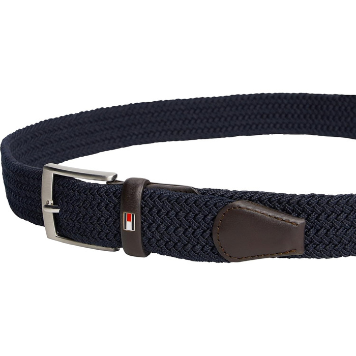 Чоловічий шкіряний ремінь Tommy Hilfiger New Adan Belt 3.5, 115 см, блакитний (Sky Captain)