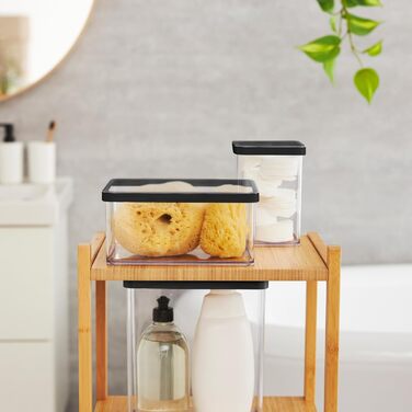 Rotho Loft Set Storage Containers 5-Piece LOFT, Plastic (PP) BPA-Free, Transparent, (32.3 x 22.3 x 16.6 cm)