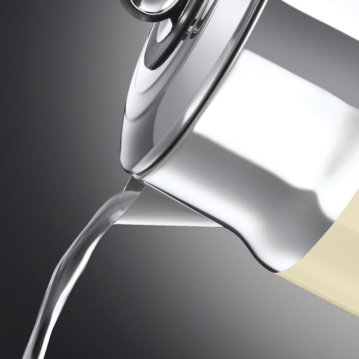 Електричний чайник Russell Hobbs 1.7л, 2400W, Retro Creme, з регулюванням температури, LED-дисплей, нержавіюча сталь