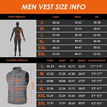 Електрична грійна жилетка для чоловіків Telguua з powerbank 12000mAh, 3 температурні режими, 4 зони обігріву, USB, для катання на лижах та роботи на вулиці (Сірий)