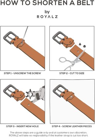 Жіночий шкіряний ремінь ROYALZ Vintage 38 мм, колір коньяк, ширина 85 см (загальна довжина 100 см)