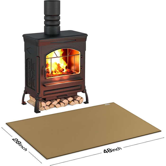 Килимок під гриль, захист від полум'я, 105x60 см, для газового гриля, силікон-склотканина, захист від вогню, килимок для гриля (Колір: Коричневий, Розмір: 70 x 120 см)