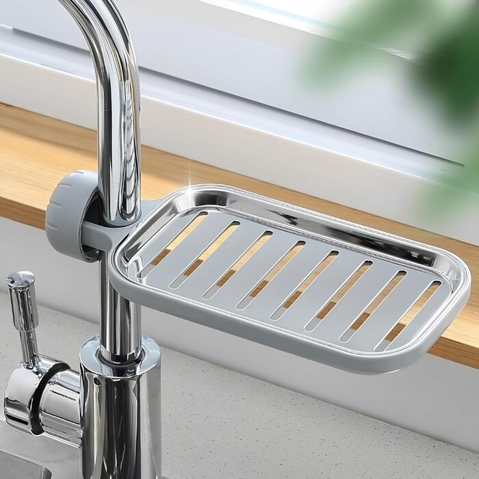 Поличка для душу без свердління MZSX, органайзер для мила, регульована штанга, поличка для душу з нержавіючої сталі, сірий колір