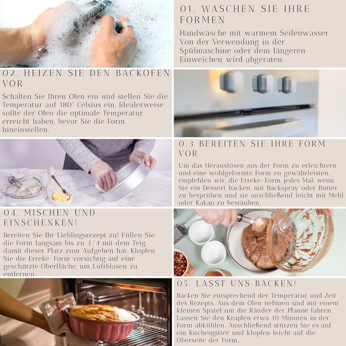 Форма для кексу Erreke, професійна якість, 2.5 л, 24 см, з антипригарним покриттям