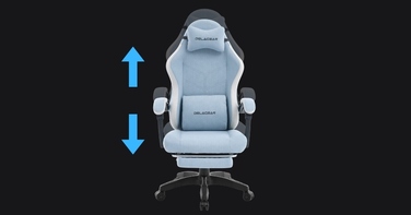 Ігрове крісло Delagear G 325, синій колір, тканинна оббивка