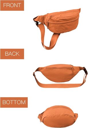 Поясна сумка чоловіча/жіноча водонепроникна для подорожей, фестивалів, спорту та прогулянок з собакою (Помаранчевий)