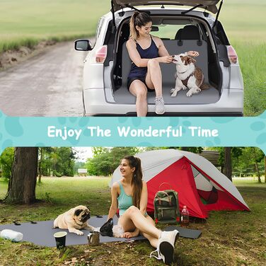 Чохли на сидіння для собак Nobleza: водонепроникні, зносостійкі, Oxford-тканина, універсальні для SUV, 140 x 110 см (сірий)