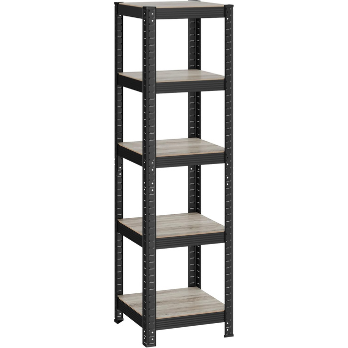 SONGMICS 5-Tier Adjustable Storage Shelf Unit - Vintage Brown & Black