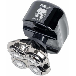 Електричний чоловічий голковий стайлер Skull Shaver Pitbull Silver PRO SX5 для обличчя та голови; ідеальний подарунок