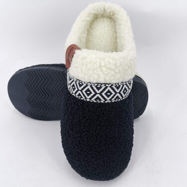 Жіночі халапи Ооfoot Fuzzy House: теплі та зручні домашні талони з м'яким флісовим підкладом та антиковзною підошвою (42/43 EU, темно-синій)