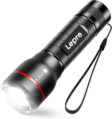 LED ліхтар Lepro LE050: яскравий, з кліпсою, зумується, 5 режимів, водонепроникний. Ідеально для кемпінгу, риболовлі, туризму, подарунок