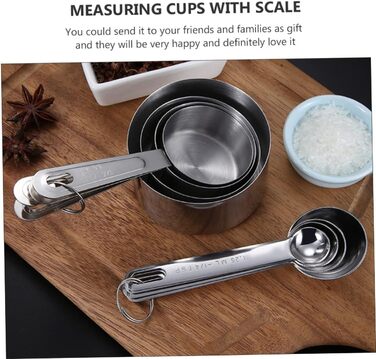 DECHOUS 12-Piece Measuring Spoon Set for Baking - Stainless Steel, Graduated Kitchen Cups, Spoons for Easy Measuring