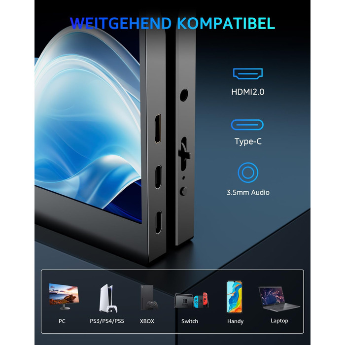 Портативний монітор Yodoit 15.6