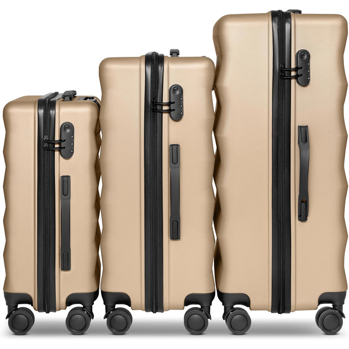 Набір валіз Smartbox Hartschalen Edition 03 (3 шт.) | ABS, тауп | З замком та колесами | Для жінок та чоловіків