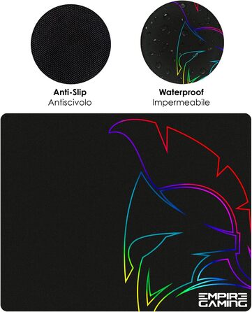 EMPIRE GAMING Kit MK800: Клавіатура та мишка для геймінгу RGB з італійською розкладкою (QWERTY), 105 клавіш, 2400 DPI, Anti-Ghosting, сумісна з PC, PS4, PS5, Xbox One/Series, Mac