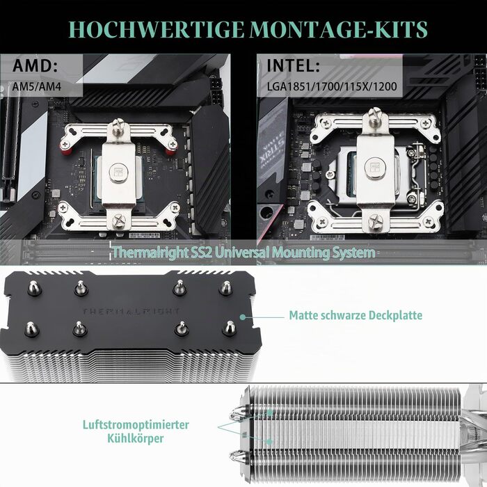 Кулер для процесора Thermalright Assassin X 120R SE PLUS, 120мм PWM вентилятор, підтримка Intel LGA1700/1851/1200/115x та AMD AM4/AM5