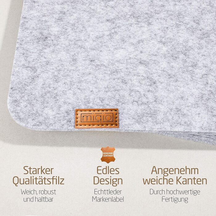 Felt Table Placemats - Set of 24 Table Coasters - Washable Felt Placemats - 8 Place Mats, Glass Coasters, Cutlery Pockets | Light Grey | Square Felt Coasters - Place Mats for Christmas