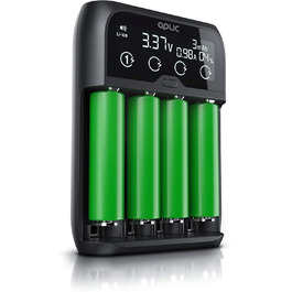 Інтелектуальний зарядний пристрій для акумуляторів CSL - для Li-ion, NI-MH, NI-Cd, LiFePo4, 18650, AA, AAA