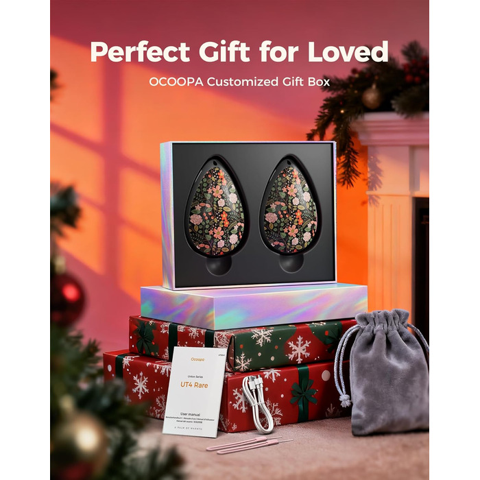 Електричні грілки для рук OCOOPA 2 шт., стильні, у формі діаманта з магнітом, акумуляторні, для жінок, подарунок на Новий рік, для Рейно, туризму, кемпінгу