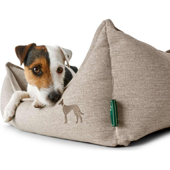 Софа для собак HUNTER Livingston, ліжко для собак, тканина, класичний дизайн, бежевий колір, розмір S, 60 x 43 x 16 см