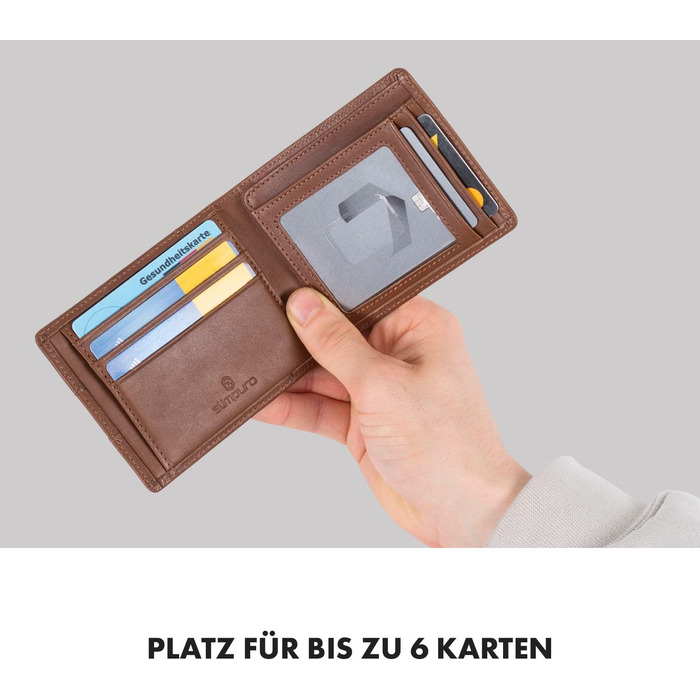 Чоловічий тонкий гаманець ZNAP® з RFID захистом | Slim Wallet для кредитних карток (8 карт)