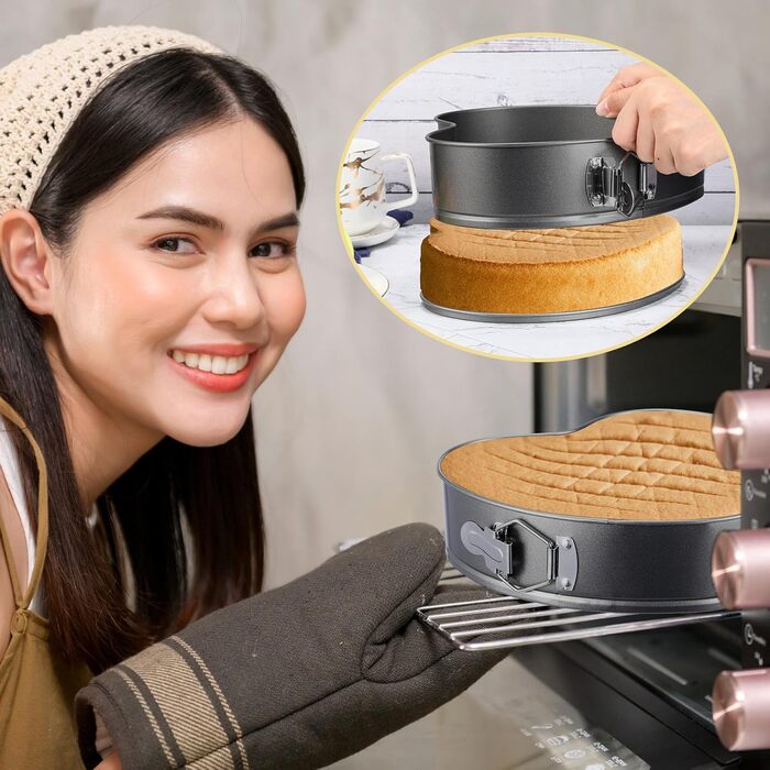 Набір форм для випічки серцеподібних тістечок Zhehao (6 шт.) - антипригарне покриття, різні розміри, для дня народження та сім'ї