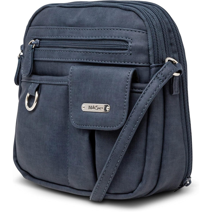 Сумка кросбоді жіноча MultiSac North South Mini Zip Around Indigo (Heirloom) - оригінальна якість
