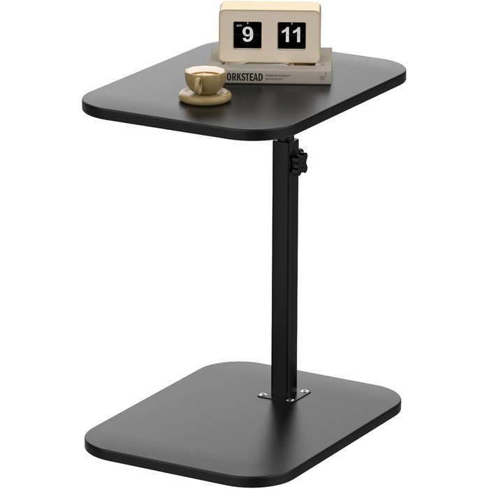 Стіл для ноутбука в ліжко, комп'ютерний стіл Lapdesk, складний Betttisch, регульований кут 360°, портативний, для книг (40 x 30 x 80 см, C-подібний, чорний)