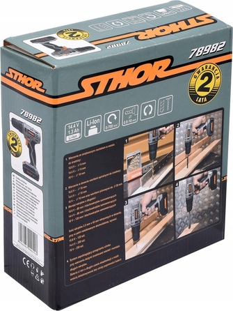 Акумуляторний шурупокрут Sthor 14,4 В 78982