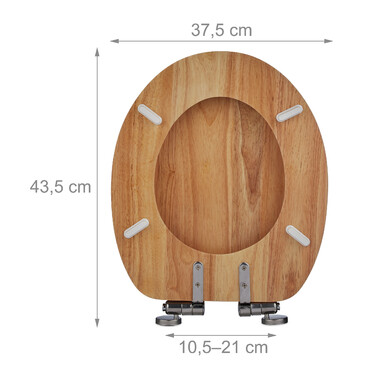 Relaxdays Toilet Seat with Soft-Close Mechanism