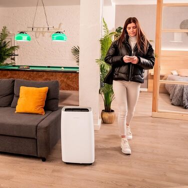 Зволожувач повітря Cecotec BigDry Series 2000: 750 мл/день, резервуар 0.6-2 л, 2 швидкості, 2 режими, площа до 25 м², функція очищення. (2000 Essential), білий