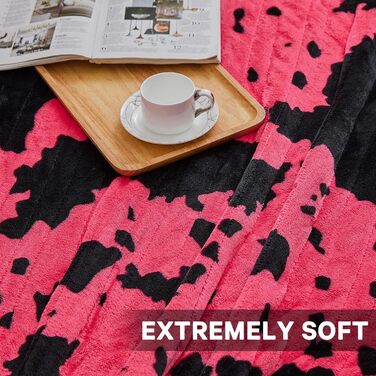 Електрична грілка з принтом корів, подвійний розмір 157x213 см, фіолетовий колір, 10 режимів нагріву, автоматичне вимкнення через 8 годин, флісова/шерпа, для жінок, подарунок