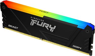 Kingston FURY Beast RGB DDR4 3200MHz 16GB (8GB x 2) DIMM Пам'ять RAM для ПК, CL16