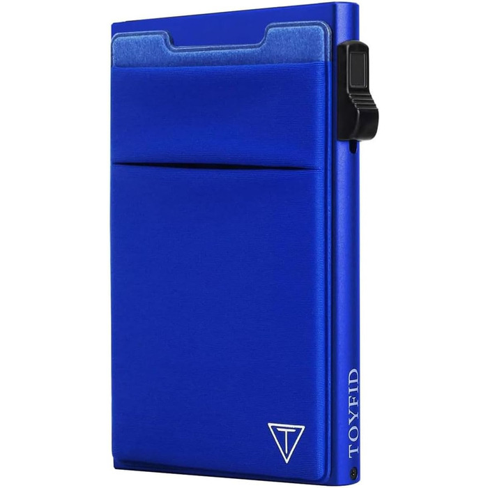 RFID-захищений картхолдер Pop-up: тонкий гаманець з відділенням для монет (1 шт., блакитний)
