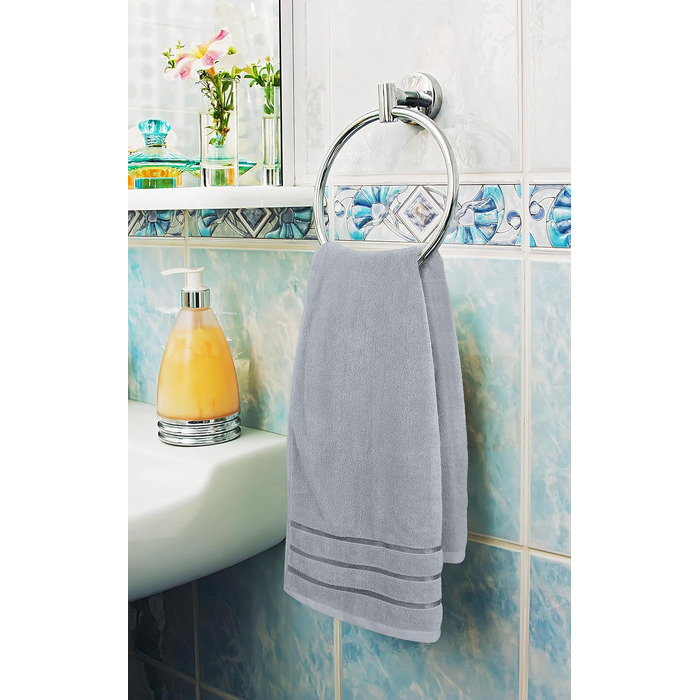 Набір рушників для ванної Utopia Towels, сірий (8 шт.): 2 банні рушники, 2 рушники для рук, 4 маленькі рушники для обличчя, бавовняні, гігроскопічні
