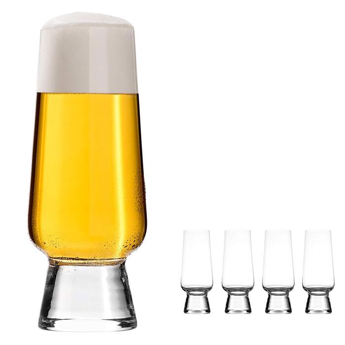 Набір келихів для крафтового пива 4 шт. 400 мл - Pale Ale, Pils, Wit, Helles - Прозорі келихи для дегустації
