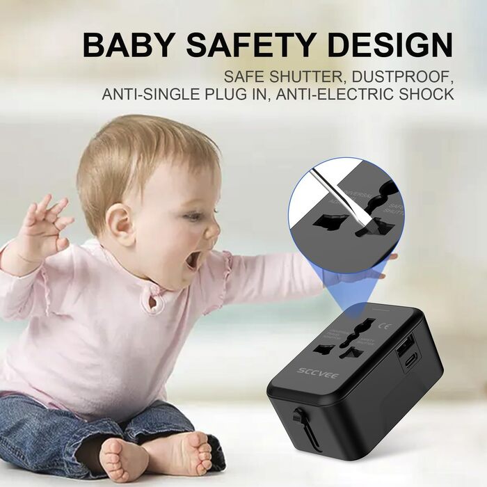 Блок зарядки USB C 40W з 4 портами, швидка зарядка PD+QC, універсальний для iPhone, Samsung, Tablet, білий/чорний (для подорожей)