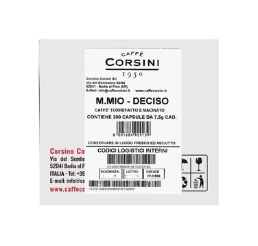 Кава в капсулах Caffè Corsini Classico Italiano, сумісні з Lavazza a Modo Mio, 300 шт по 7,5 г