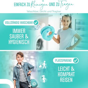 Подушка для шиї BCOZZY для дітей 8-12 років, сірого кольору, середня, для подорожей. Запобігає падінню голови, м'яка, зручна, можна прати.