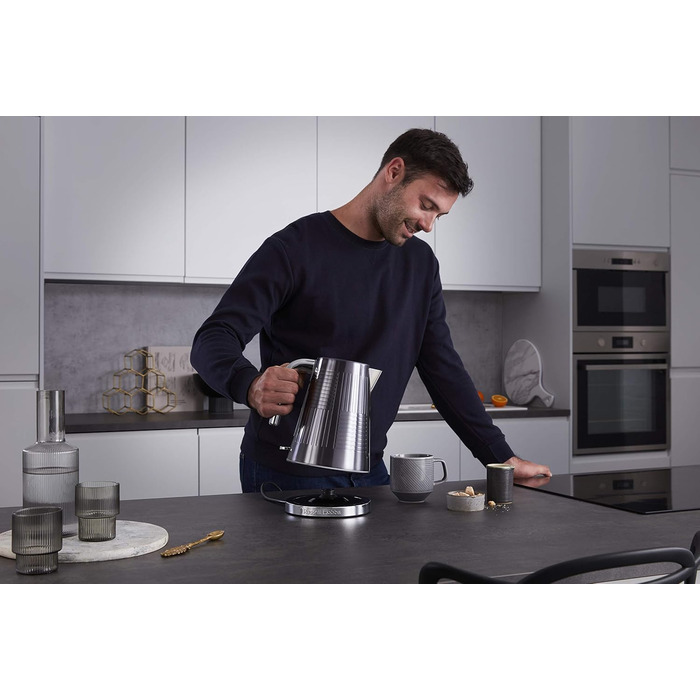 Тостер Russell Hobbs Geo з нержавіючої сталі сірого кольору (2 слоти, підставка для булочок, 6 рівнів підсмажування, функції розморожування та підігріву, швидка технологія підсмажування, 1640W)