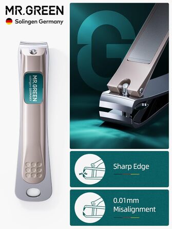 Набір для манікюру Mr.GREEN 3шт: кусачки, пилка, кусачки з захистом від бризок, кейс, для чоловіків та жінок