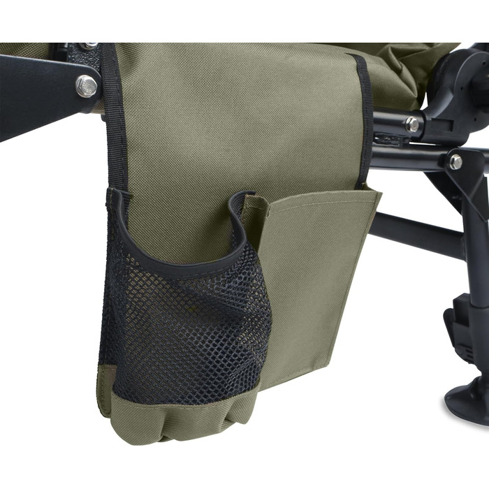 Крісло розкладне CampFeuer Angelstuhl мохово-зелений/чорний, регульоване по висоті, для кемпінгу, риболовлі та подорожей