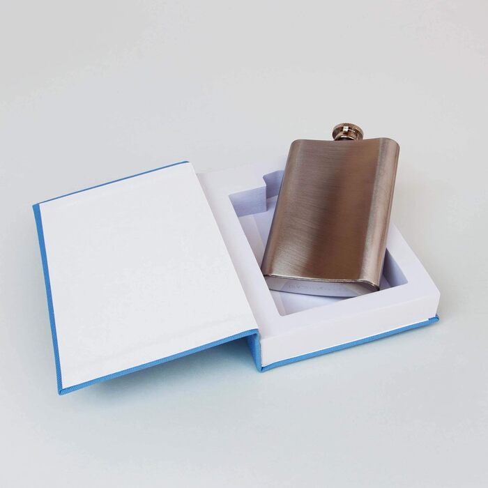 Фляга-секрет Suck UK 'The Good Book' (120мл, нержавіюча сталь, блакитна)