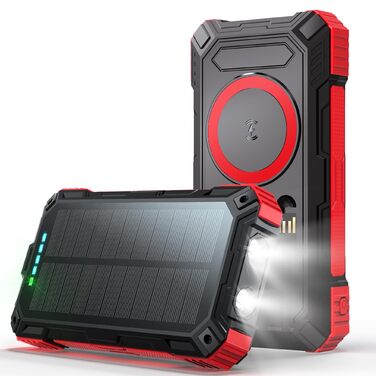 Power Bank 50000mAh з кабелем, портативний акумулятор для телефону з LED-дисплеєм, швидка зарядка USB-C PD 20W та QC 22.5W, 2 входи/5 виходів, для планшетів, телефонів, подорожей, кемпінгу (Помаранчевий)
